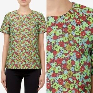 Elizabeth and James floral jacquard top green